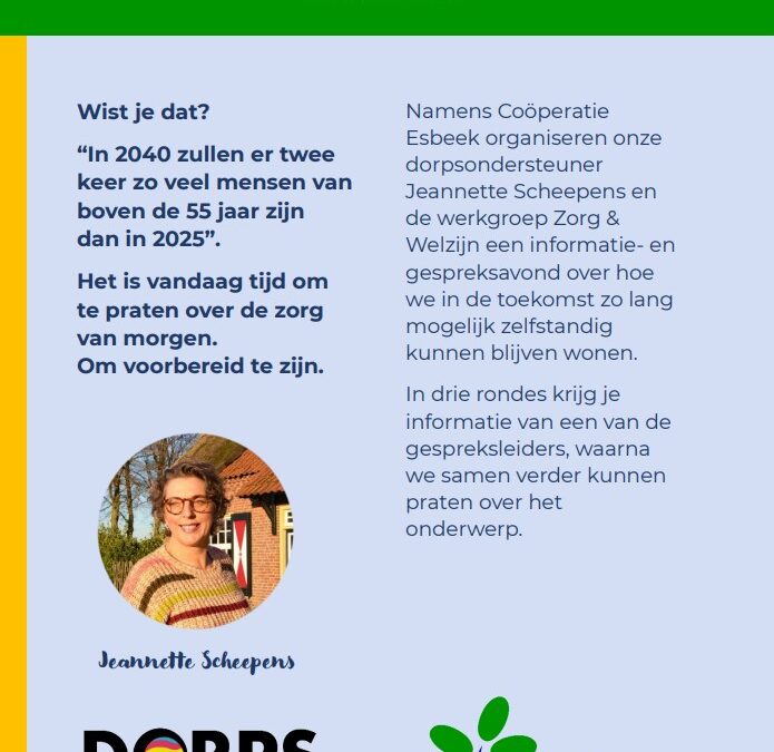 Informatieavond “Praat vandaag over morgen”